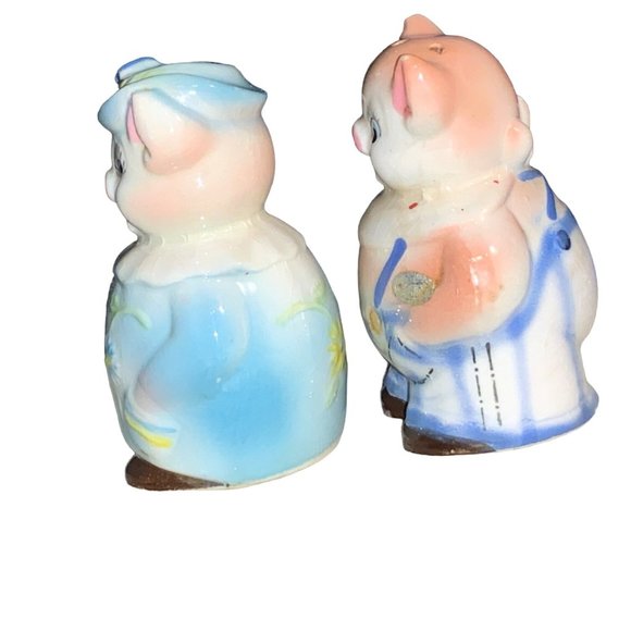 Vintage Pig Couple Salt and Pepper Animal Set - Picture 7 of 14